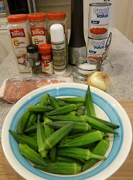 Fluffy Chix Cook Okra and Tomatoes a Southerner's Summer Love
