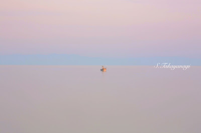 富山湾　魚津の海の朝