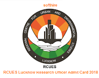 RCUES Lucknow Research Officer Admit Card