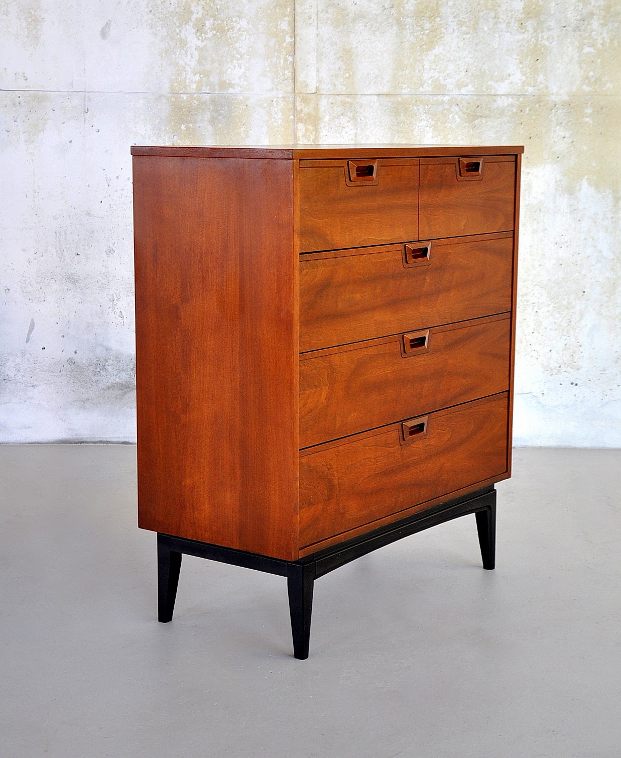SELECT MODERN Mid Century Highboy Dresser or Gentleman's Chest of Drawers