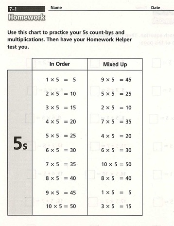 Multiplication and division homework sheet image