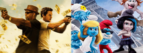 In Theaters 2 Guns The Smurfs 2