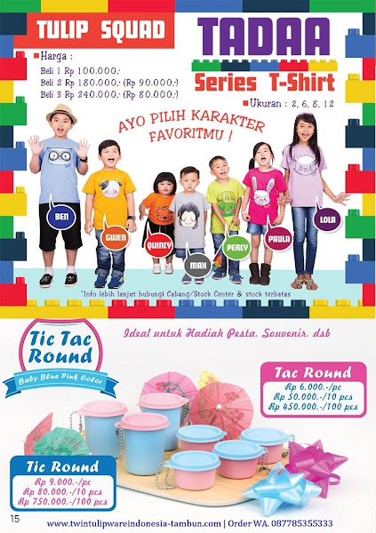 Tulip Squad Murah Oktober 2017 :
~ Tadaa Series T-Shirt
~ Tic Tac Round Tulip Squad Murah Oktober 2017, Tadaa T-Shirt, Tic Tac Round