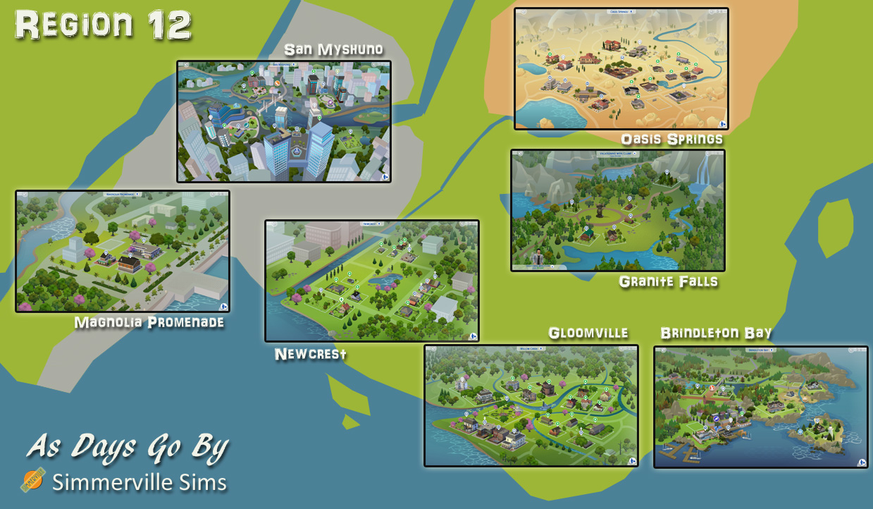 sims 4 get to work map