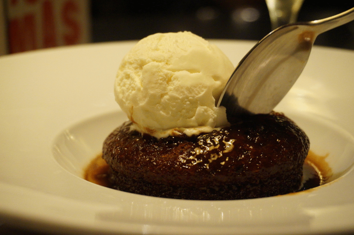 Sticky Toffee Pudding with ice cream