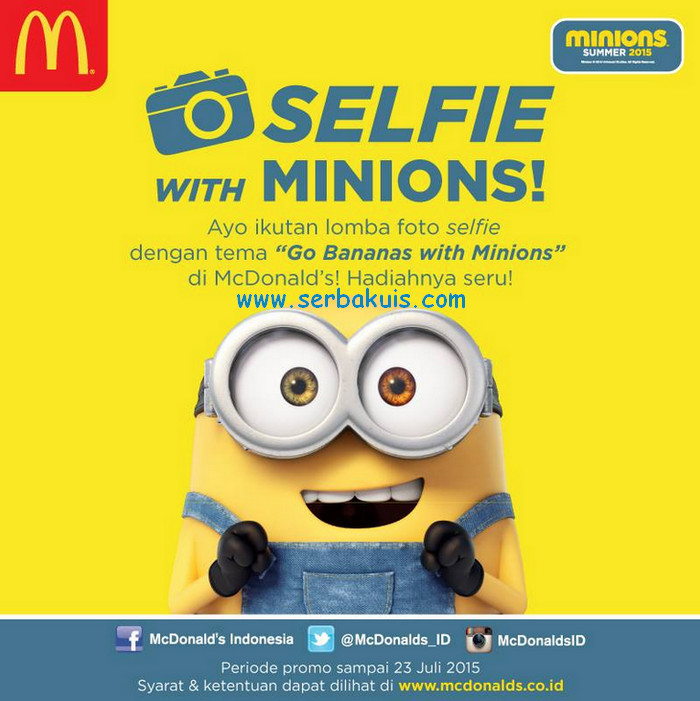 Kontes Selfie Berhadiah Original Merchandise Minions Total 10 Juta Kontes Selfie Berhadiah Original Merchandise Minions Total 10 Juta