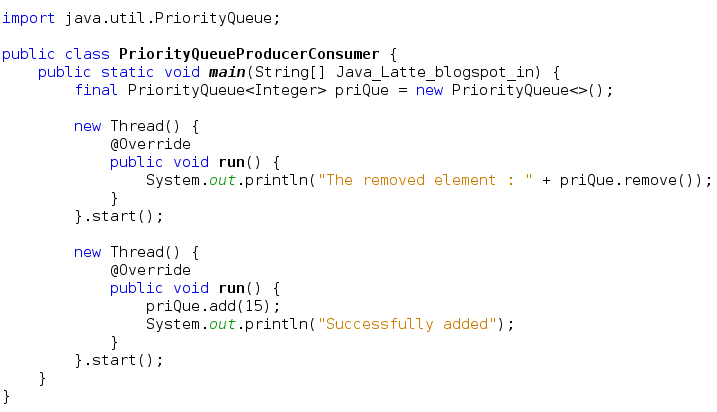 declare priority queue java declare priority queue java