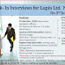 Walk-In Interviews for Lupin Ltd