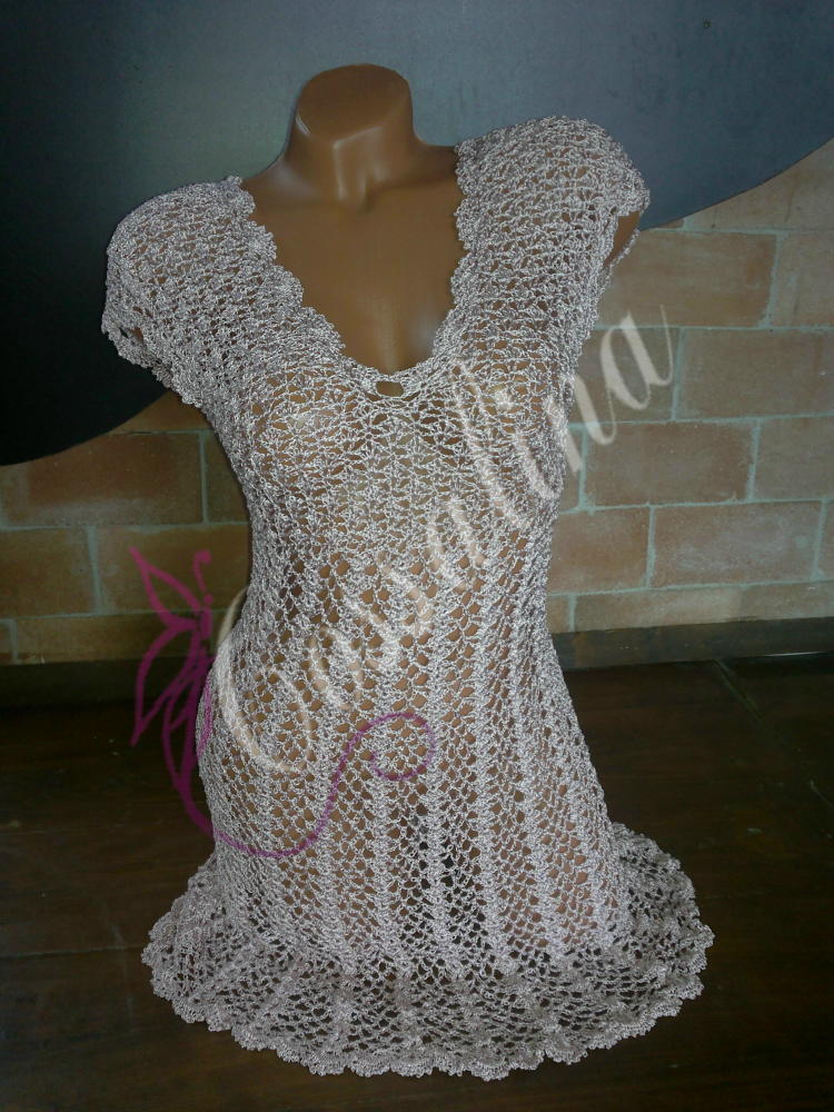 Adelle Silk Crochet Dress Cossalina Crochet Bikini and Swimwear