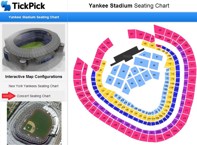 3d View Picture: 3d Yankee Stadium Seating Chart