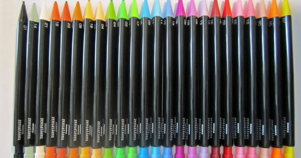 Review-Zebra Zensations Brush Pens #Zensations @ZebraPenUS