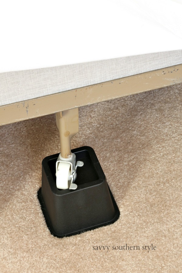 Savvy Southern Style Spring Style Bedroom and How to Make a Bed Taller