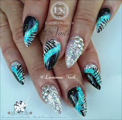 silver nails nail acrylic designs royal zebra gel luminous purple stripes young encapsulated