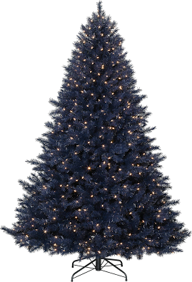 navy blue Christmas tree