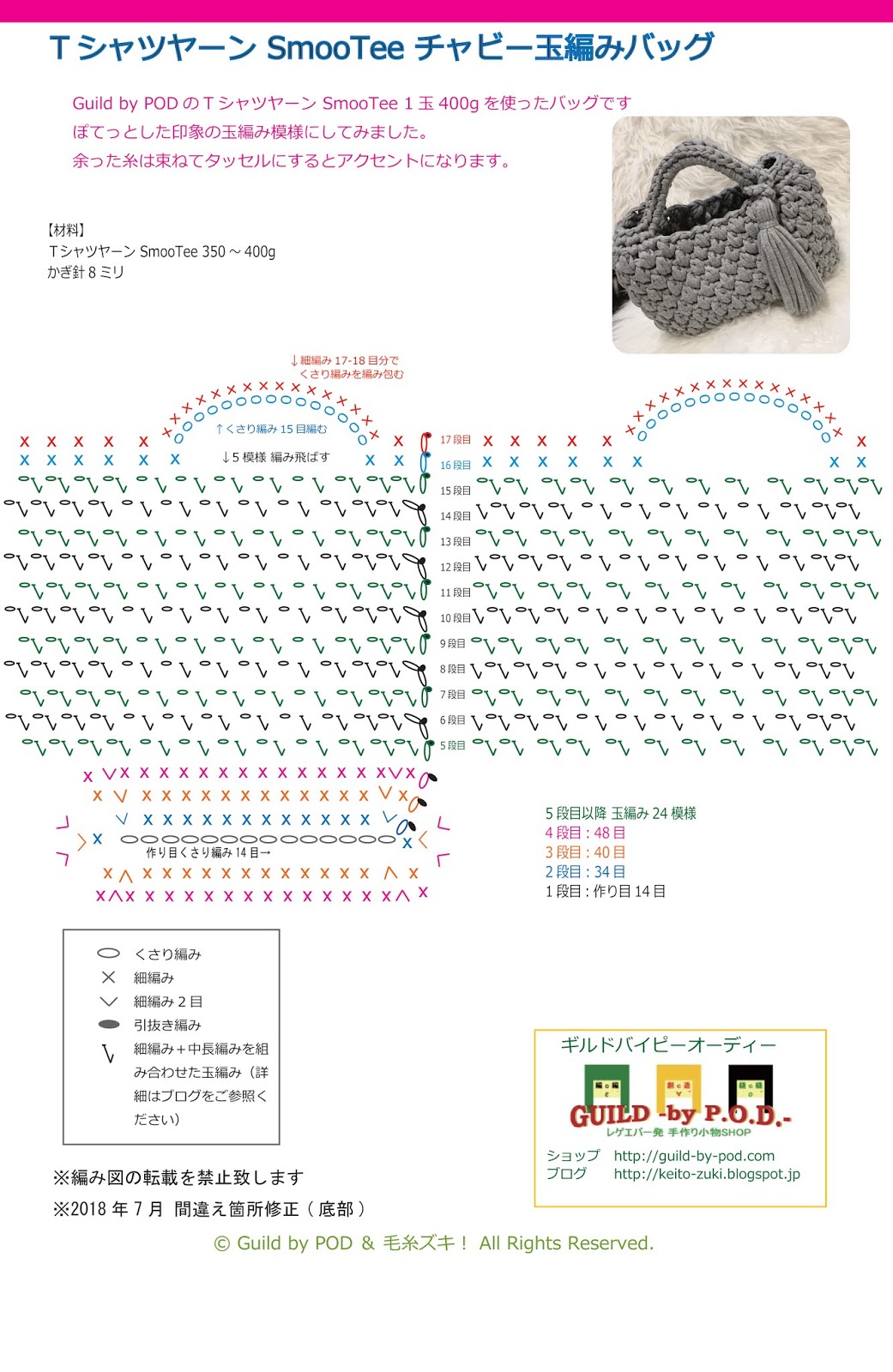 Tシャツヤーンバッグ ズバゲッティバッグ ハンドメイド