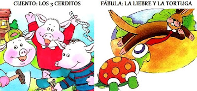 Cuento y fábula Dibujos de un cuento y una fábula a colores para niños