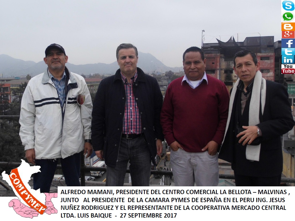 EMPRESARIO ALFREDO MAMANI, PRESIDENTE DEL CENTRO COMERCIAL LA BELLOTA MALVINAS , RECIBE VISITA