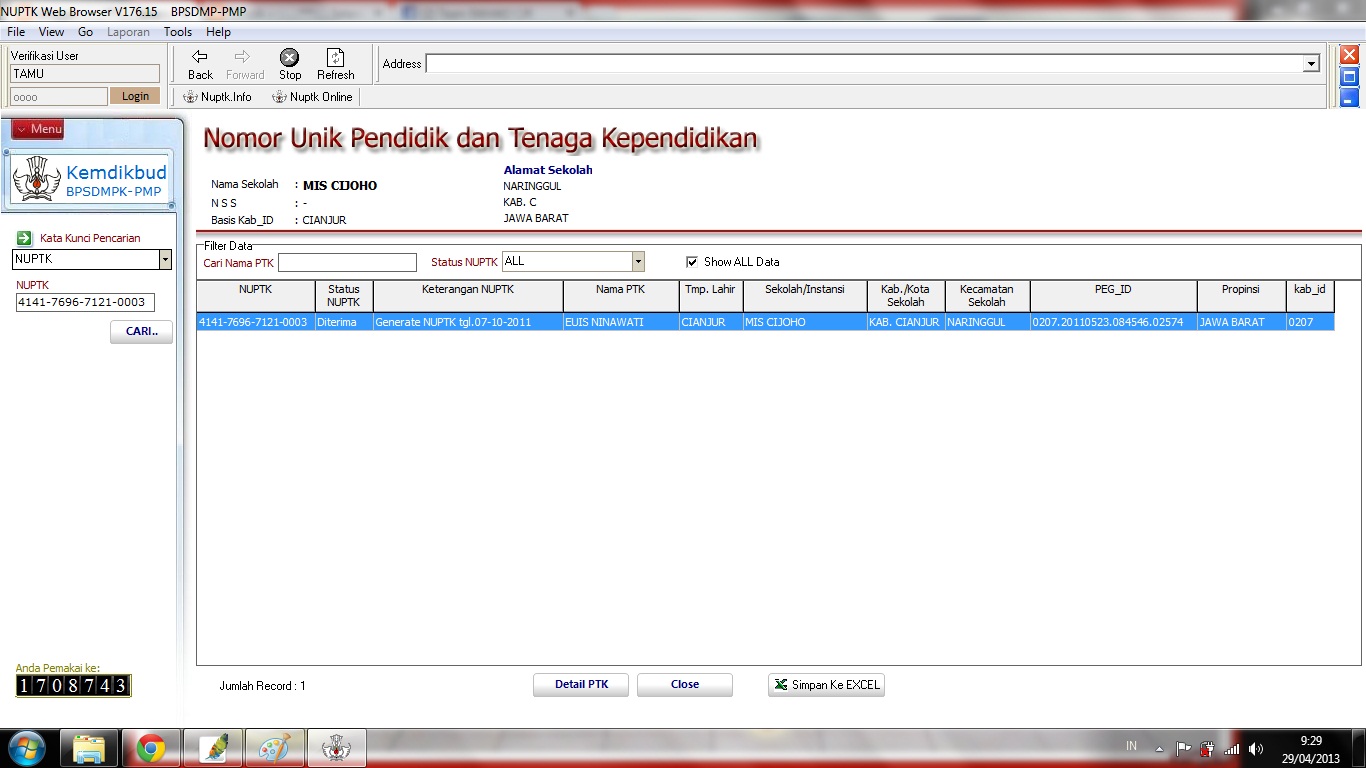 Data tmp 1. Data tmp 1