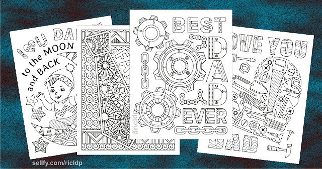 RicLDP Artworks: Father's Day Coloring Cards