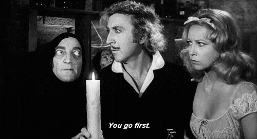 Check in. Relax. Take a shower.: Frankenstein - a one ...
Young Frankenstein Gif Bookcase