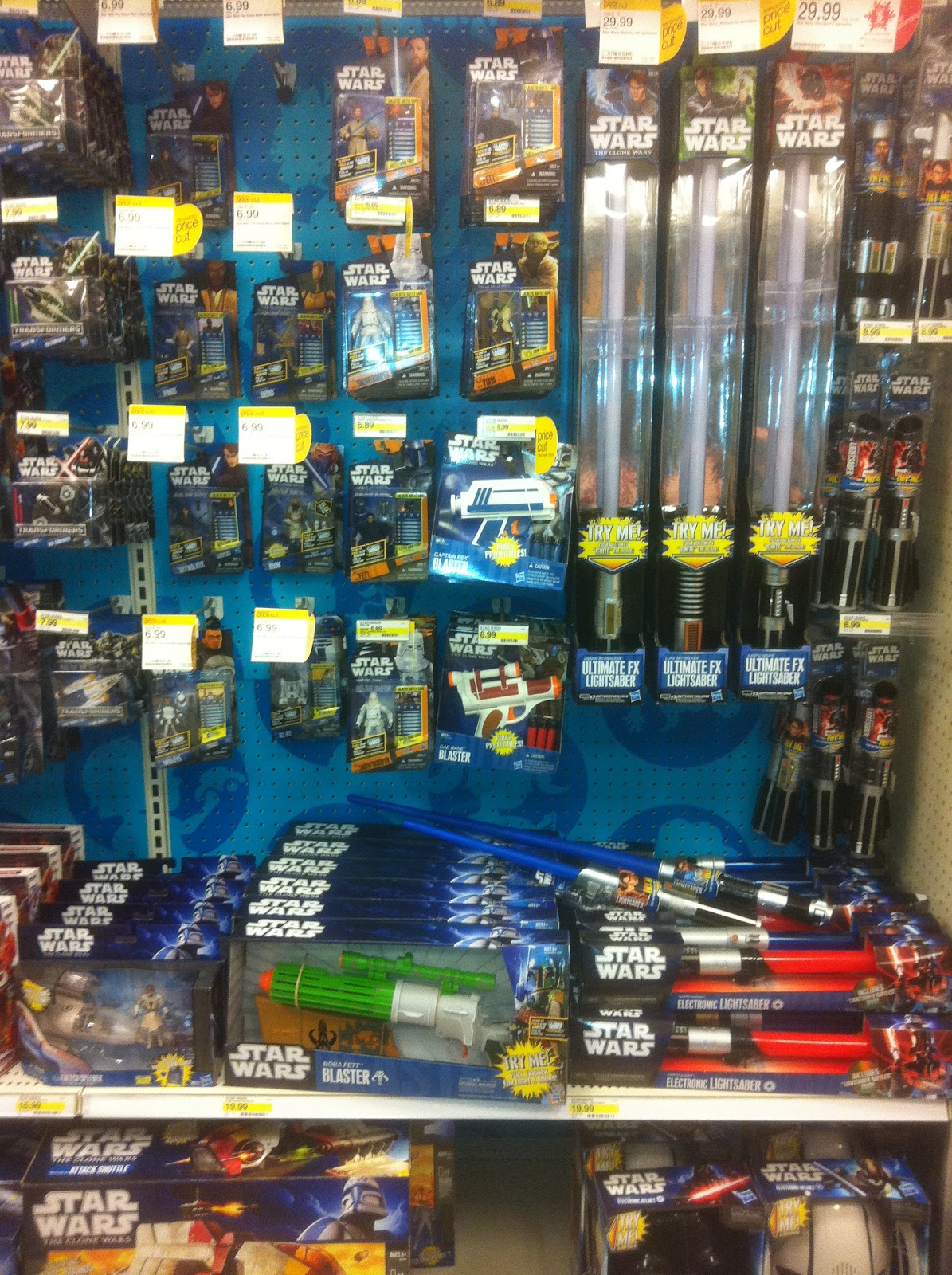 Lightsaber Rattling What Star Wars stuff is currently available at Target?