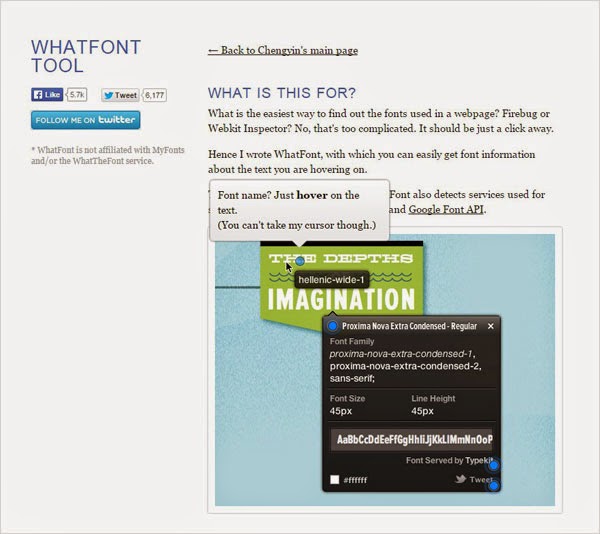 WhatFont Tools Web Design Professional WhatFont
