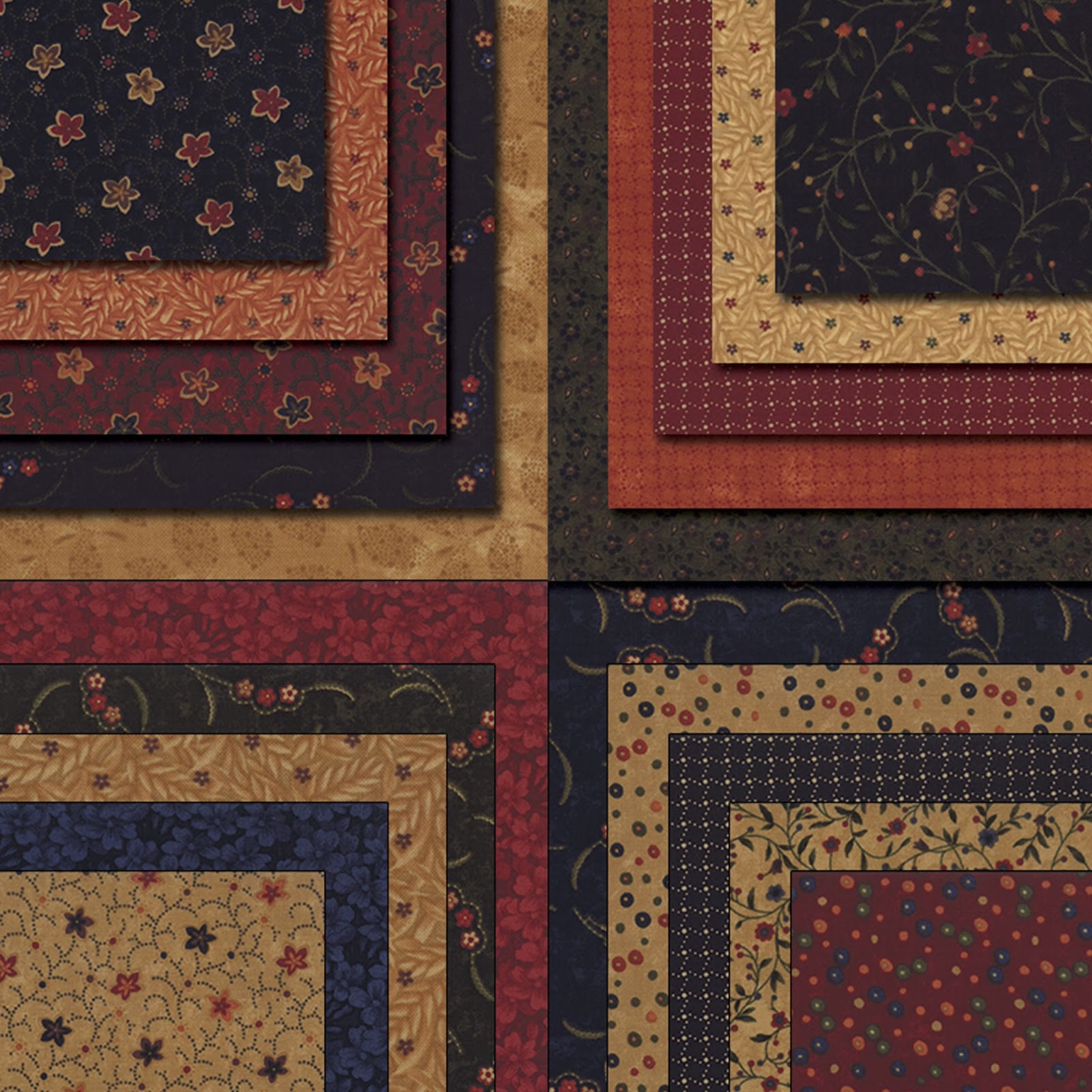 Crazy Quilt Girl Fabric Shop Moda KANSAS TROUBLES FAVORITES II Fabric