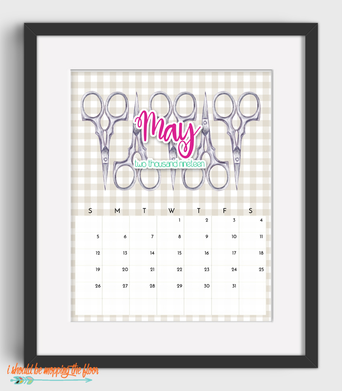 May Sewing Calendar