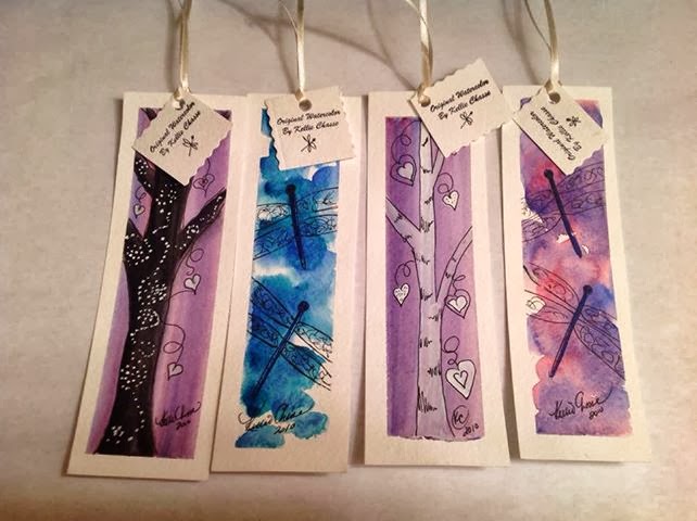 Kellie Chasse Fine Art: Hand Painted Watercolor Bookmark