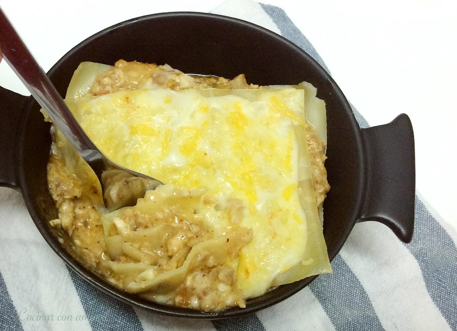Lasaña de conejo