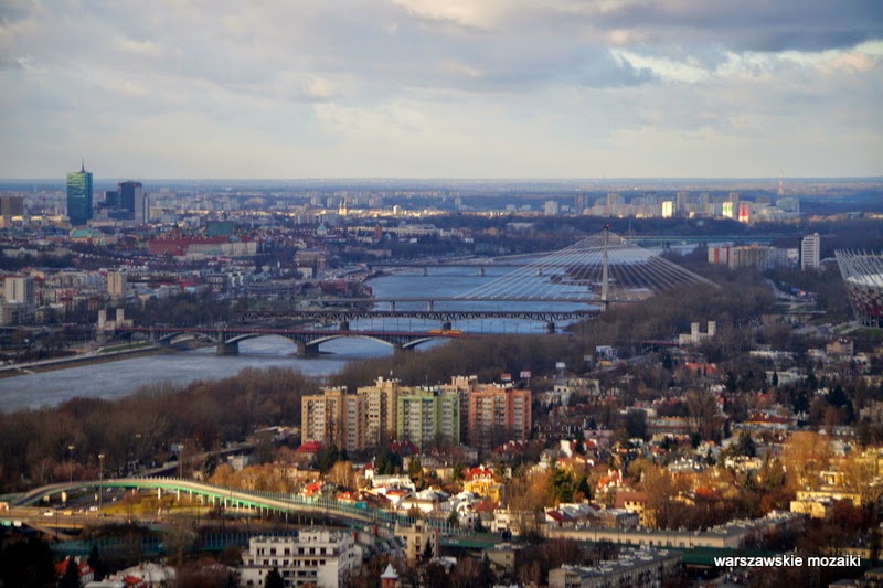 Warszawa miasto z lotu ptaka panorama miasta stolica mosty Wisła