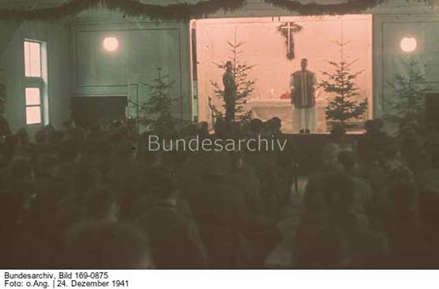 German Christmas service in the USSR, 24 December 1941 worldwartwo.filminspector.com