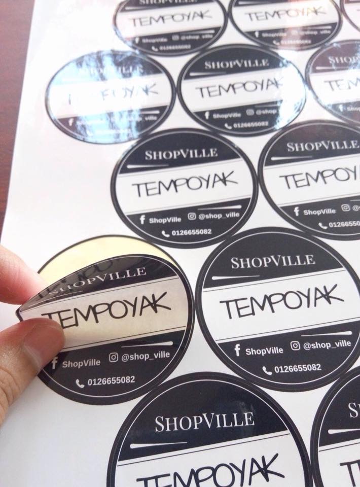 Label Sticker Untuk Produk Faizal Dot Printing Tempah Kad Kahwin