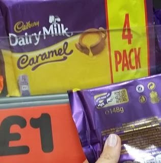Picture of 4 pack of Cadbury's Dairy Milk Caramel bars, 148g for £1