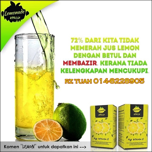 Lemonade Xpresh Serbuk Lemon Diet & Detox - Rz Tuah ENt