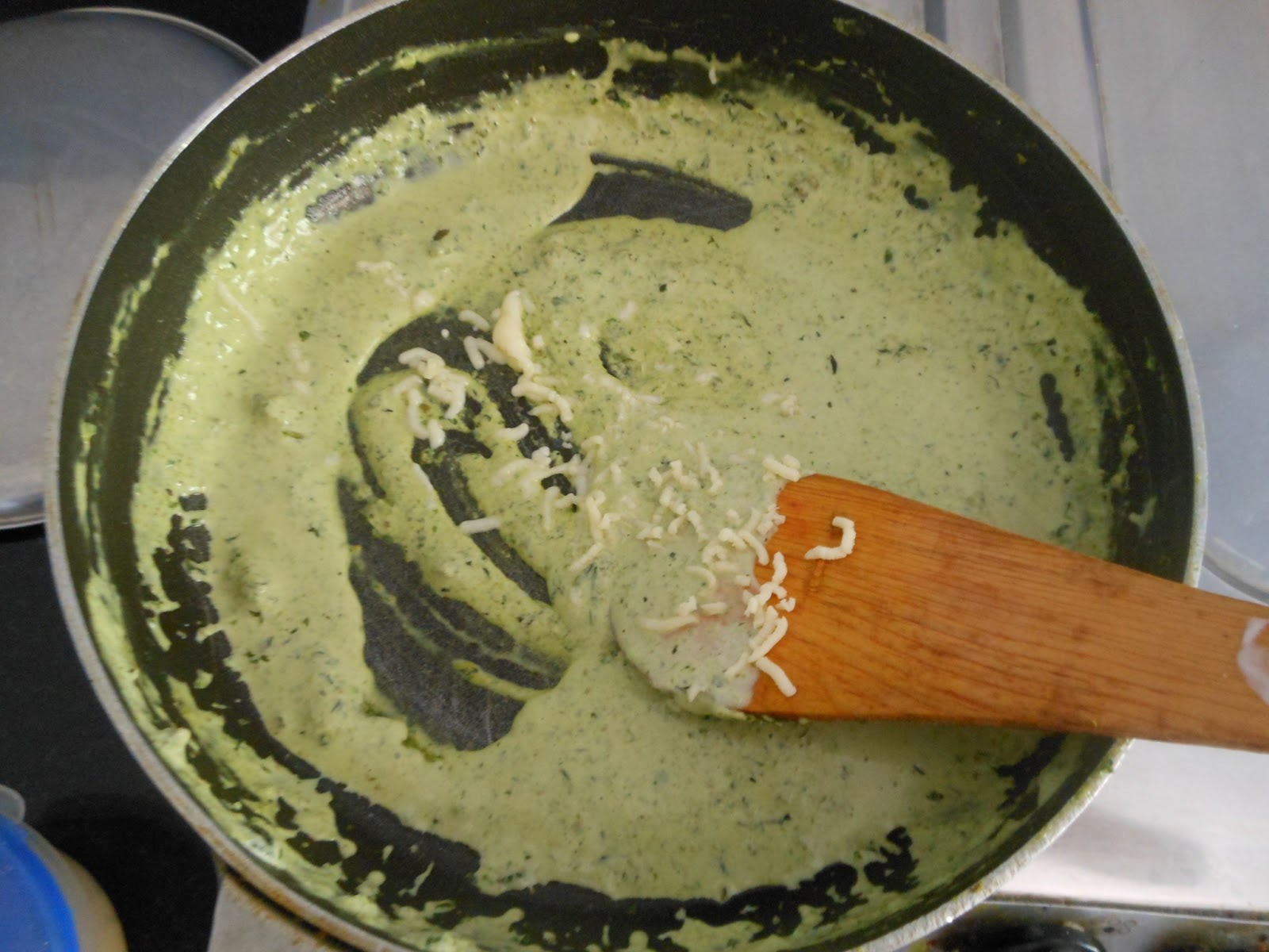 Salt and Pepper (With a Lot of Spice!) Pasta in Pesto Cream Sauce