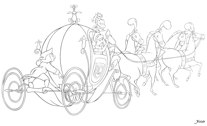 Colour Me Beautiful: Cinderella Colouring Pages