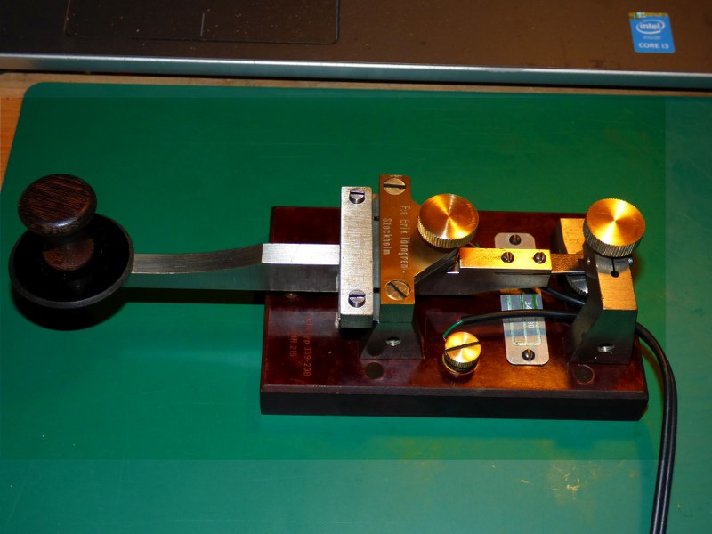 Nemos Phototgraphy Swedish Morse Key Torsion Bar Straight Key Refurb