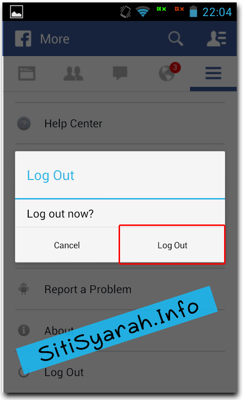 Cara Keluar dari Facebook Android