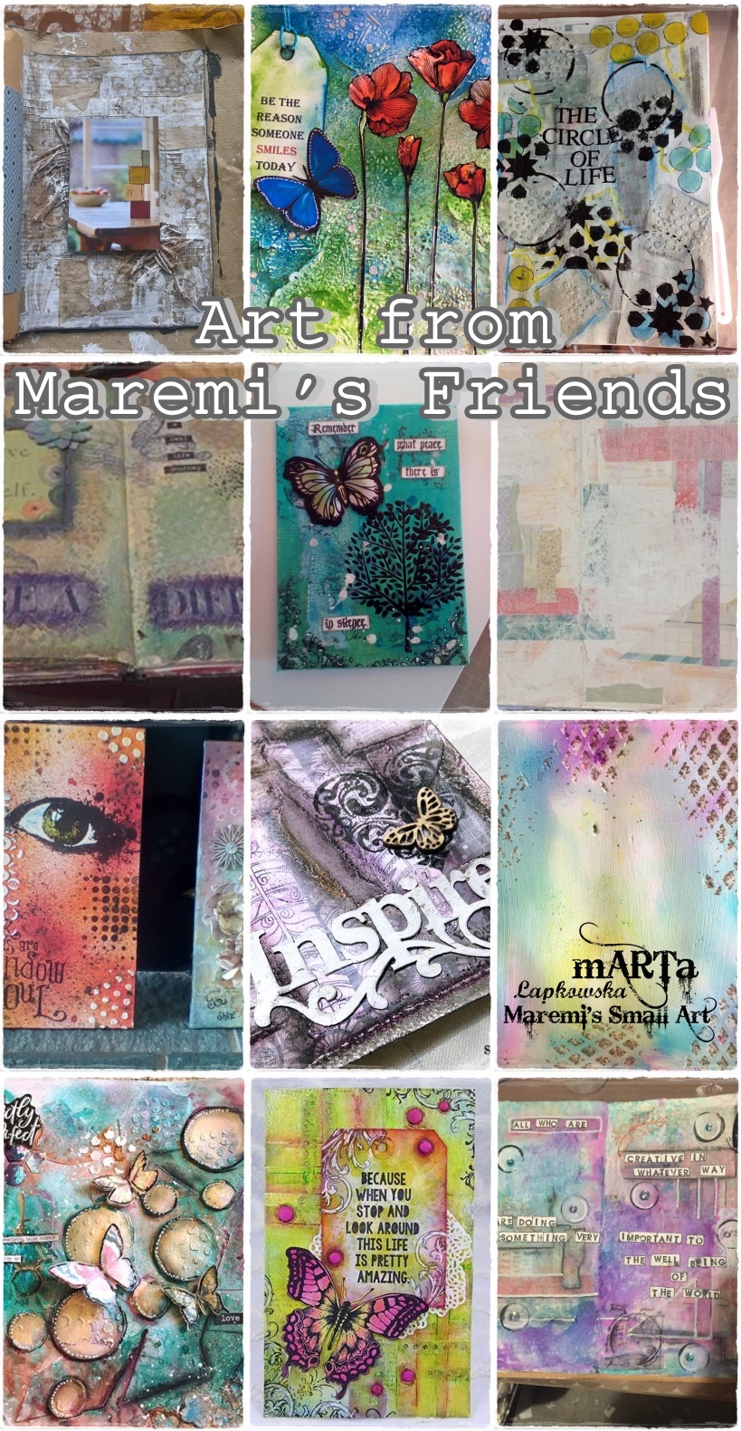 Marta Lapkowska All about TEXTURE 20 ideas Mixed Media Art Tutorial