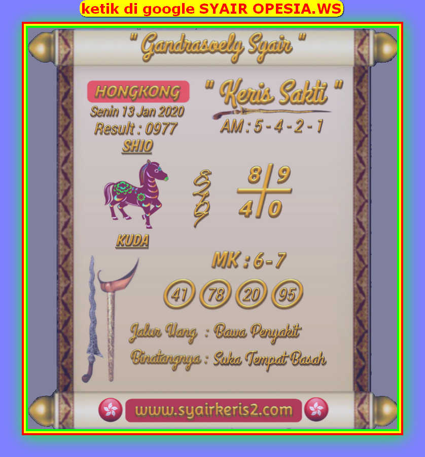 1 New Message Kode Syair Hongkong 13 Januari 2020 Forum Syair Togel Hongkong Singapura Sydney