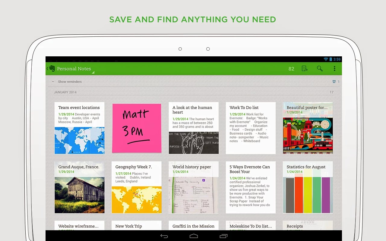 what is evernote android job manager