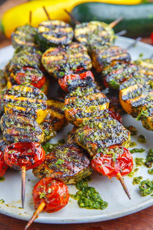 Pesto Grilled Chicken, Zucchini and Tomato Skewers Pesto Grilled Chicken, Zucchini and Tomato Skewers