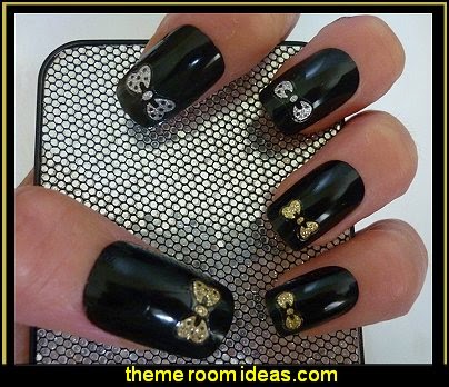 Bling Bling Glitter Polka Dot Bows 3D Design Nail Art Stickers Decals Bling Bling Glitter Polka Dot Bows 3D Design Nail Art Stickers Decals