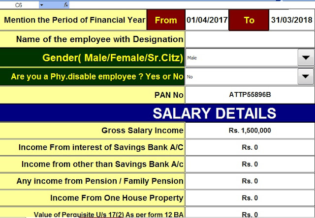 excel tax calculator 2018