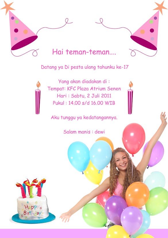Contoh Surat Undangan Ulang Tahun Dalam Bahasa Inggris Contoh Surat Undangan Ulang Tahun Dalam Bahasa Inggris