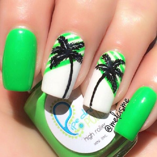 20+ Green Nail Art Ideas For Summer