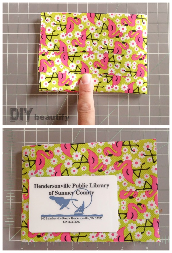 fold duct tape to wallet shape