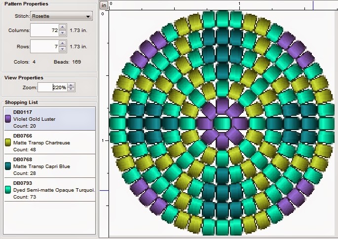 imaginesque beading pattern 42 teensy round motif circular peyote graph paper