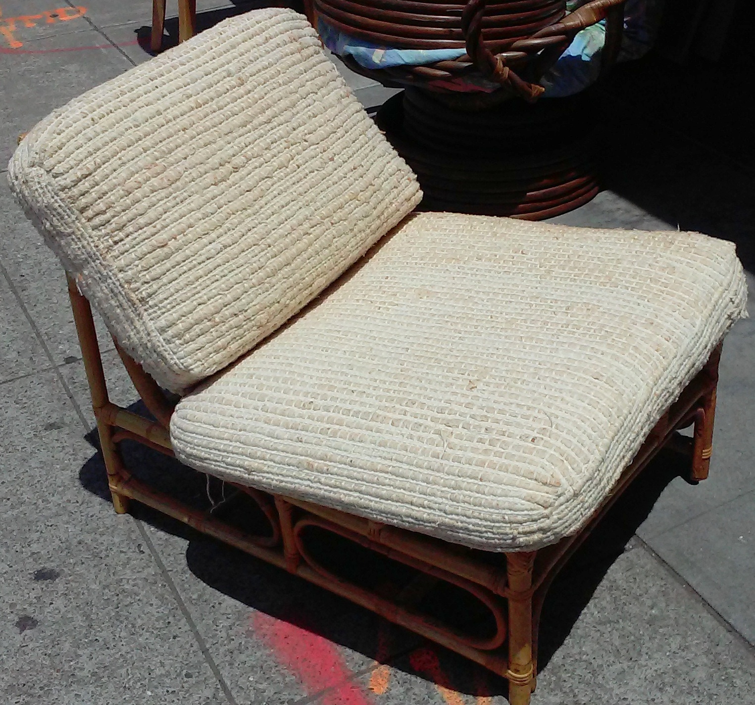 UHURU FURNITURE & COLLECTIBLES: SOLD Vintage Bamboo Lounge Chair - $25